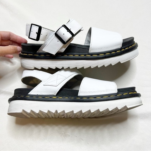 Dr. Martens Voss White Leather Strap Sandals - Picture 8 of 16